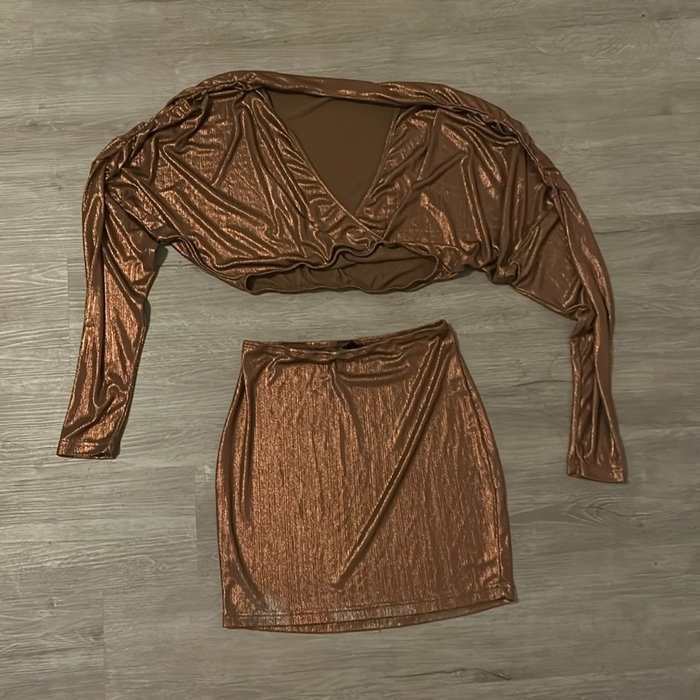 SHEIN sexy brown 2 pc set. (Couldn’t find picture on website.)